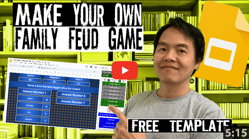 youtube thumbnail for youtube video making your own family feud game