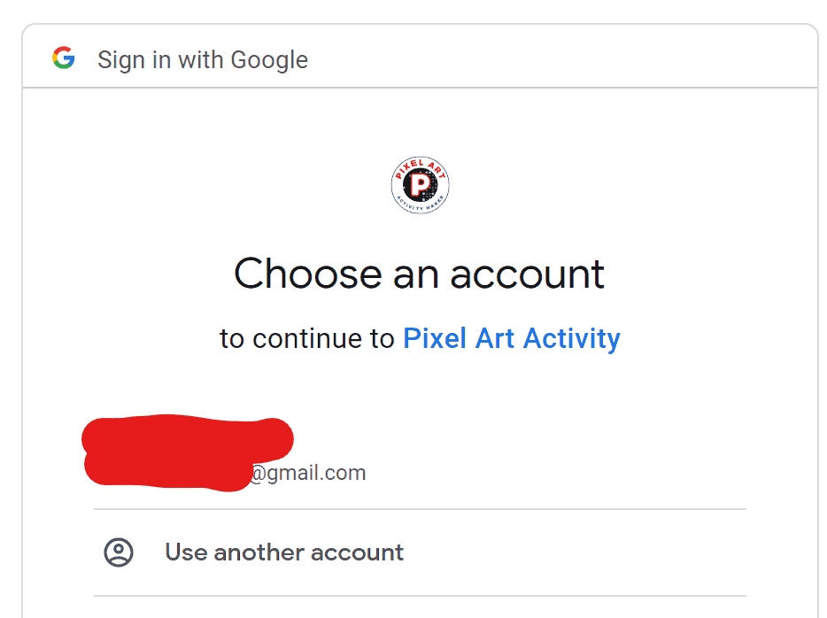 This screen asks you which google account would you like to install the addon.